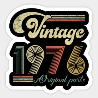 Retro Vintage 1976 48th Birthday Gift Men Women 48 Years Old Sticker